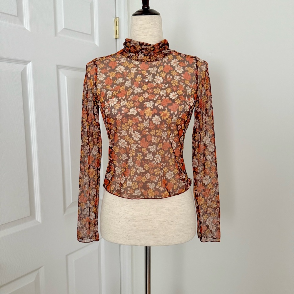 Altar’d State Mesh Floral Top